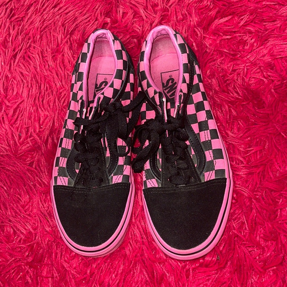 Women Vans pink checkered